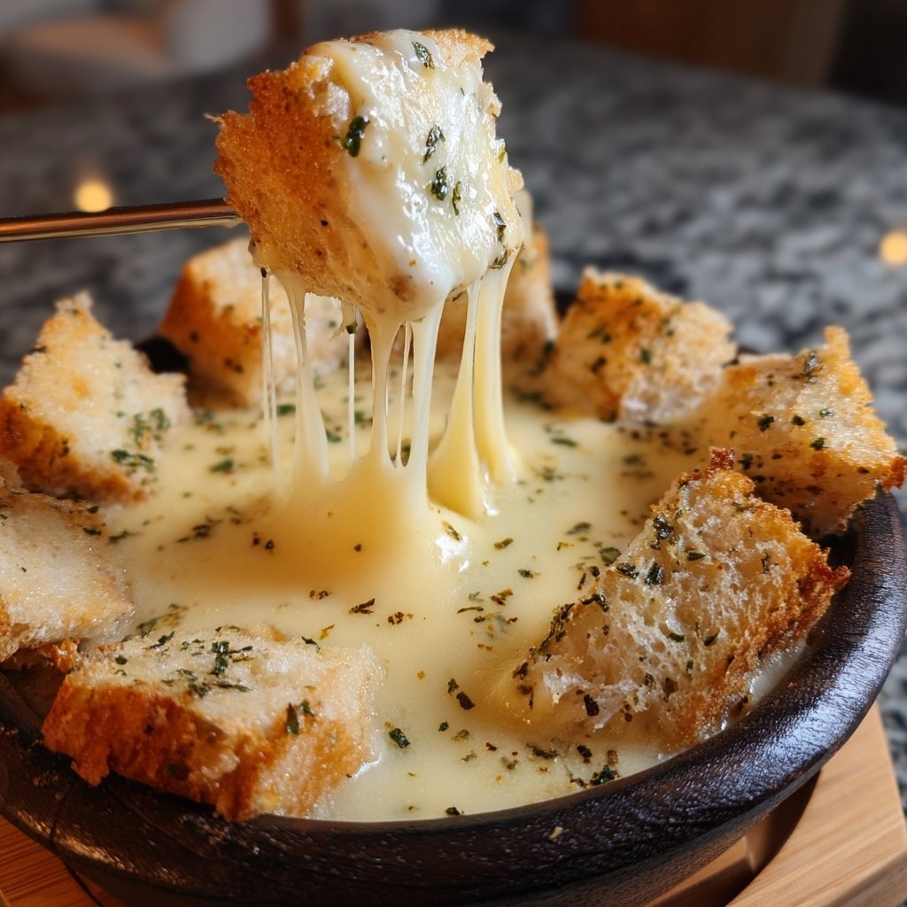 Fondue with Gruyere and Herbs