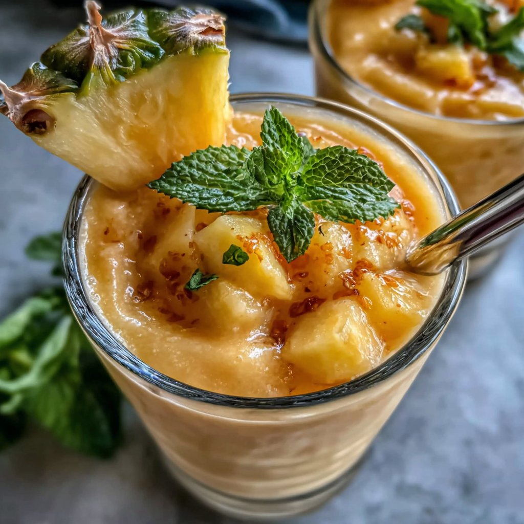 Mango Pineapple Breakfast Smoothie