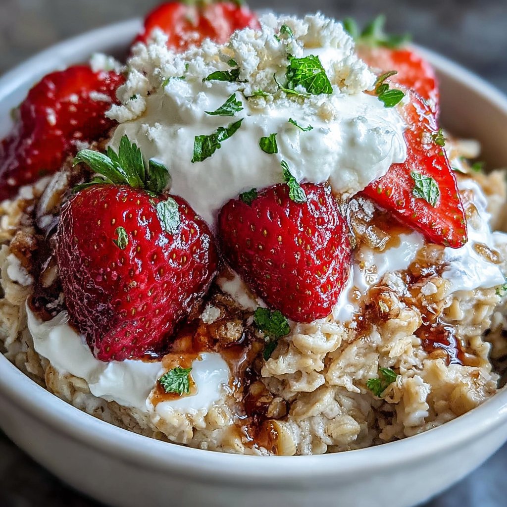 Strawberry Oats With Cream Cheese