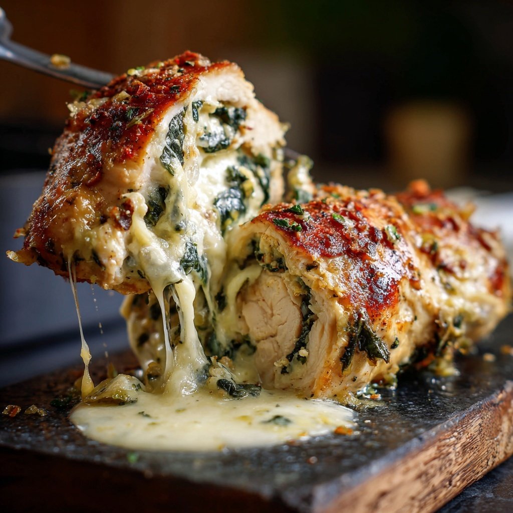 Spinach Artichoke Stuffed Chicken