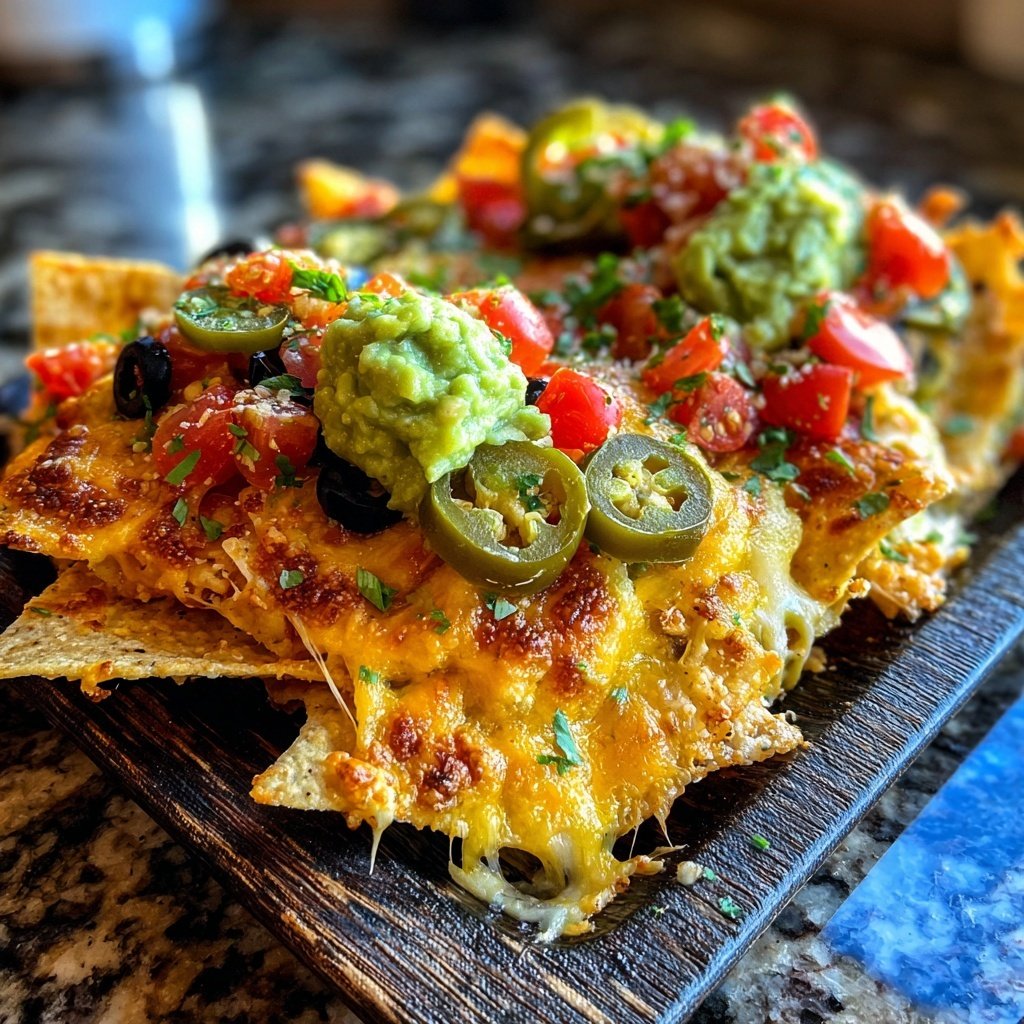 Super Bowl Appetizer Loaded Veggie Nachos