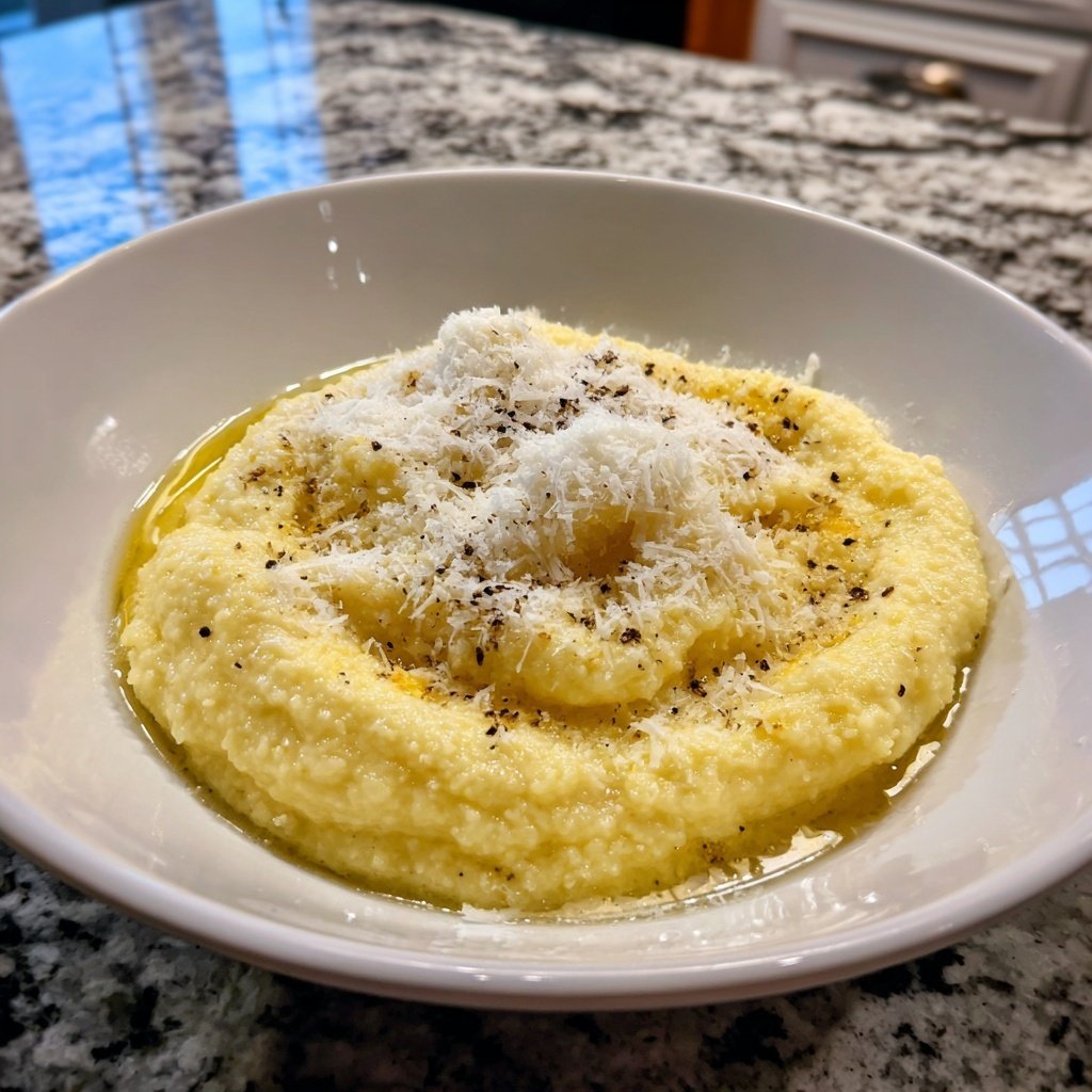 Romantic Creamy Polenta with Parmesan