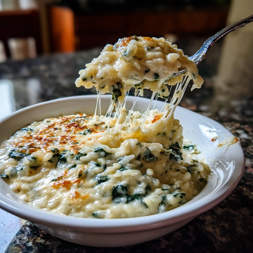 Creamy Spinach Parmesan Rice