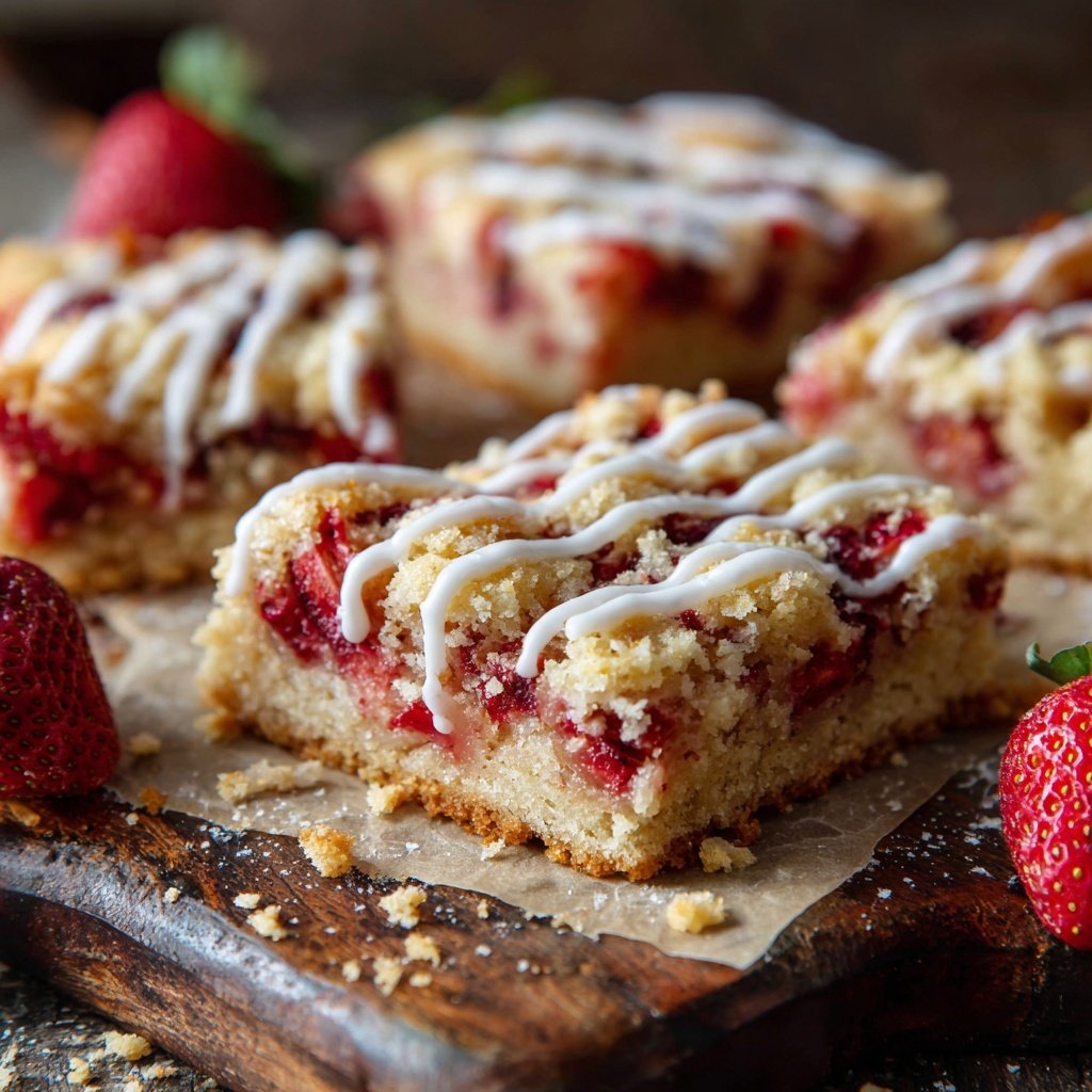 Spring Strawberry Sugar Cookie Bars