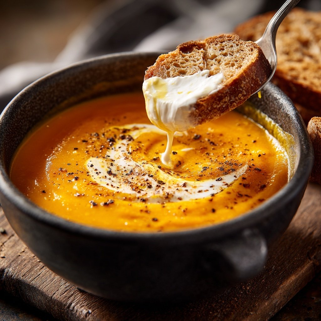 Healthy Crockpot Butternut Squash Soup