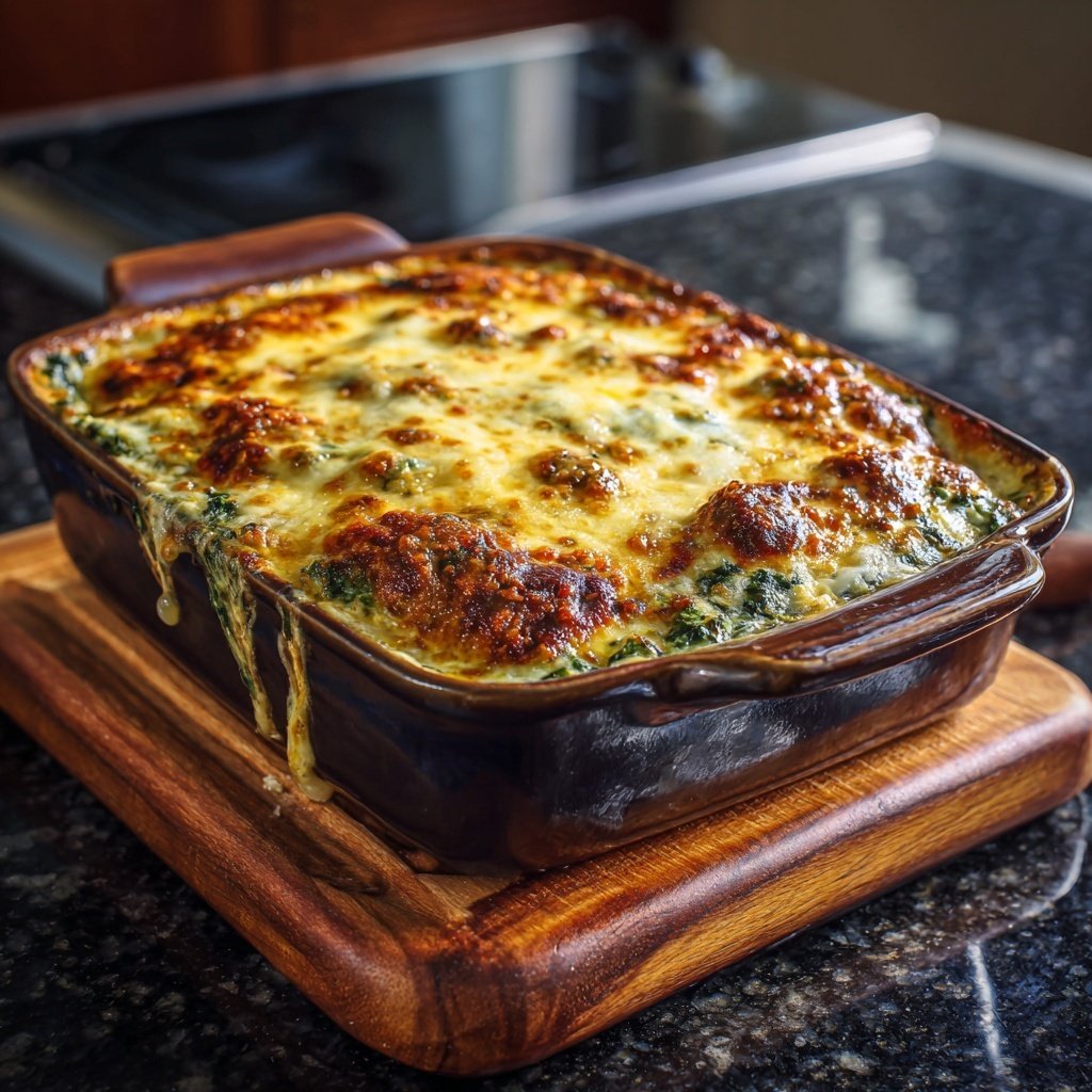 Ground Beef And Spinach Casserole