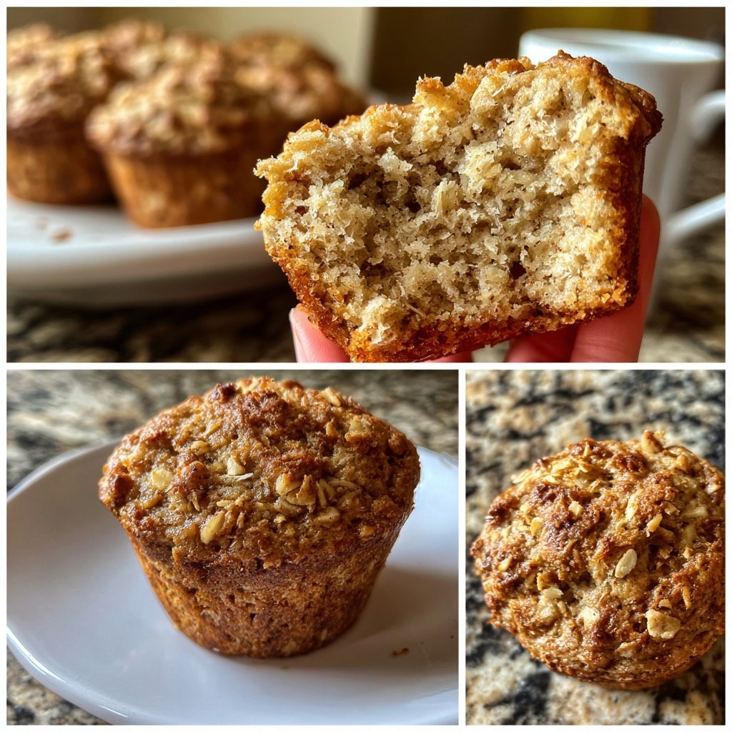 Healthy Banana Oat Muffins