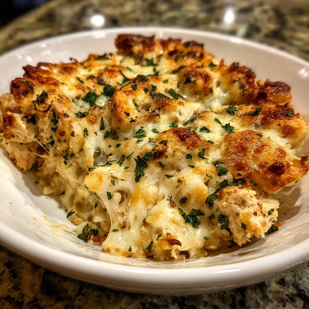 Comfort Food Chicken Alfredo Bake