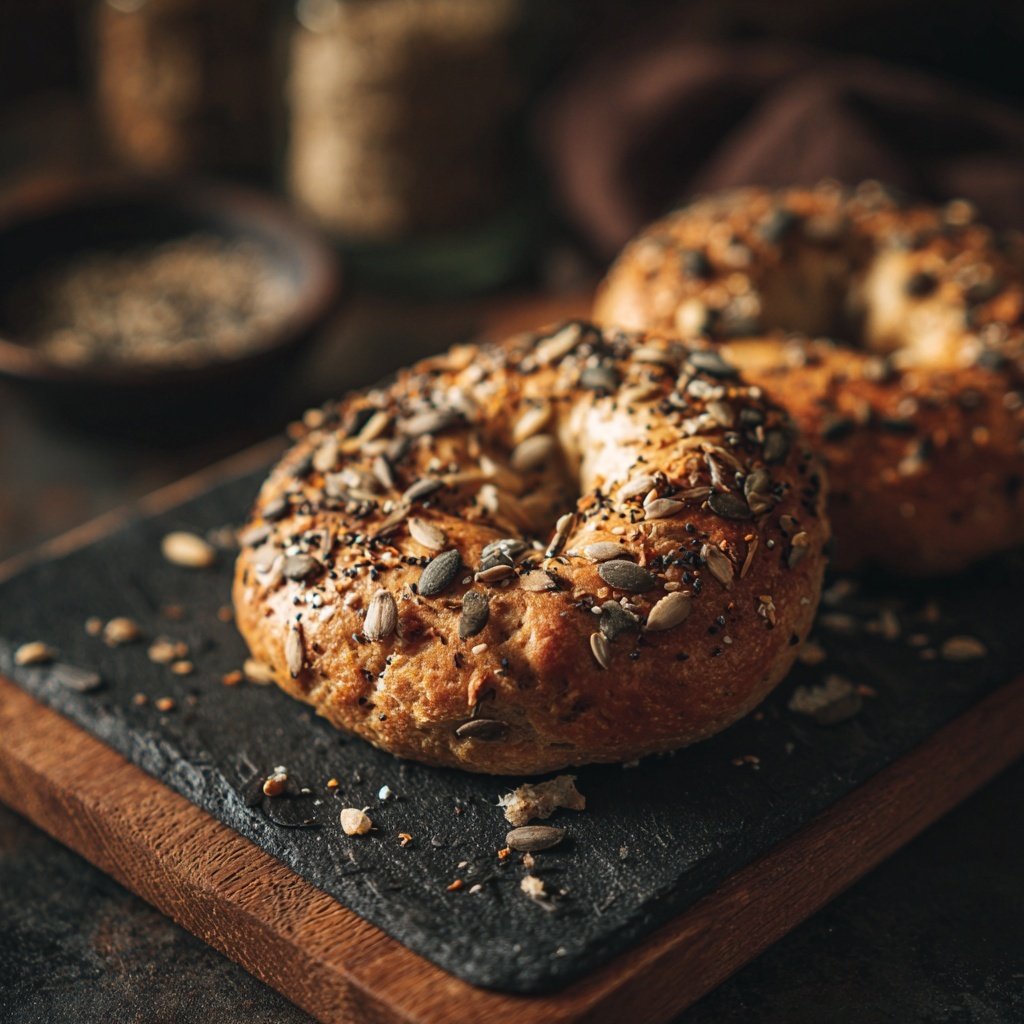 Protein Bagels With Sunflower Seeds