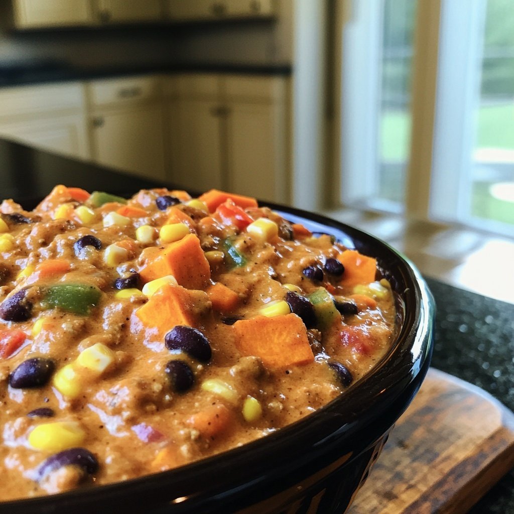 Healthy Crockpot Sweet Potato Chili