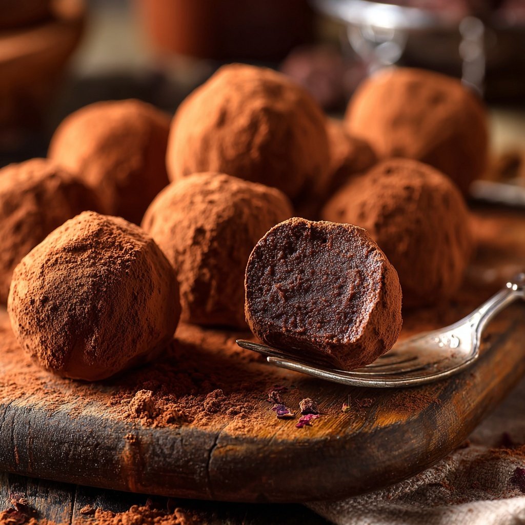 Rose Flavored Chocolate Truffles