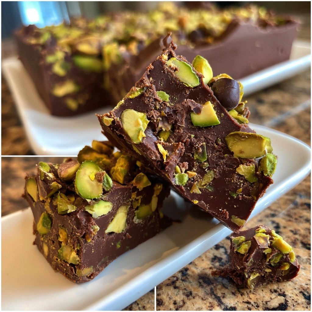 Chocolate Pistachio Fudge