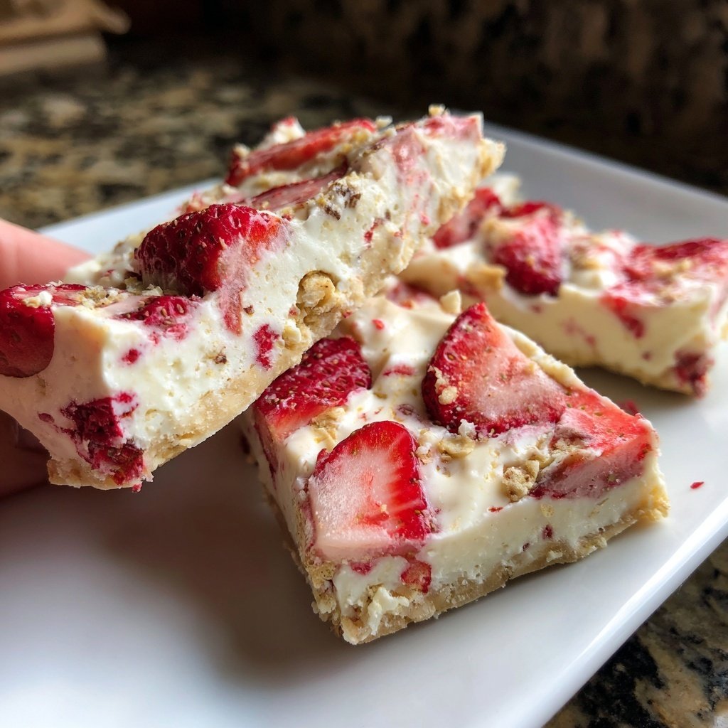 Valentines Treats Strawberry Yogurt Bark