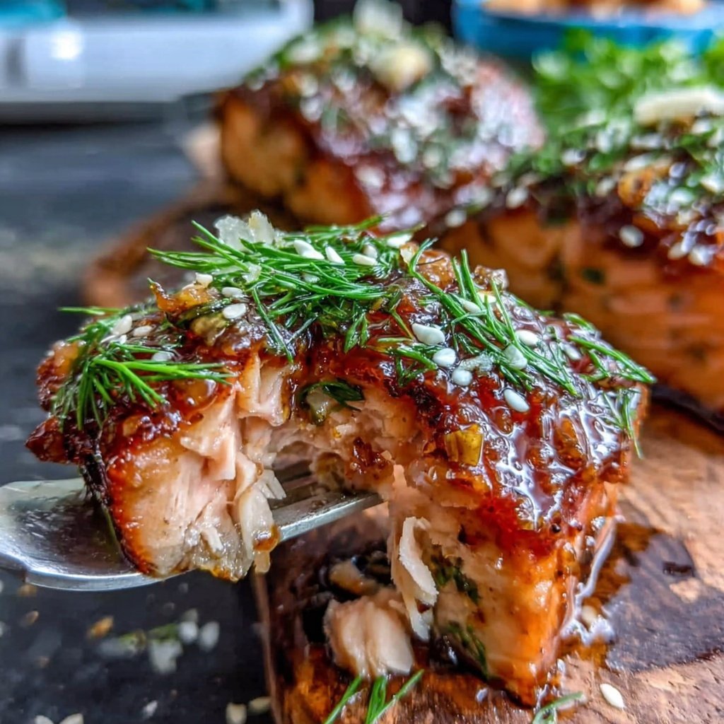 Healthy Baked Honey Mustard Salmon