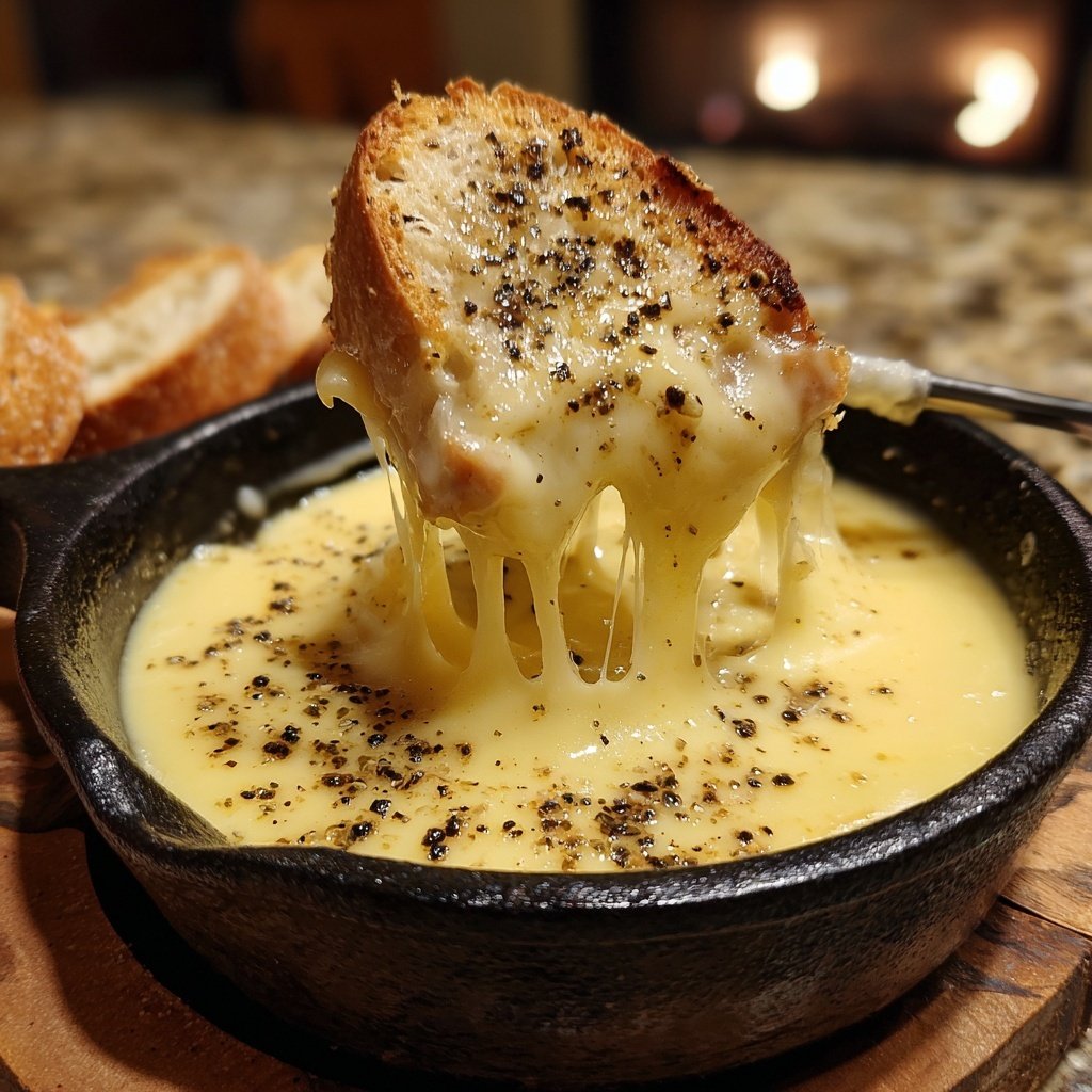 Fondue with Fontina and Black Pepper