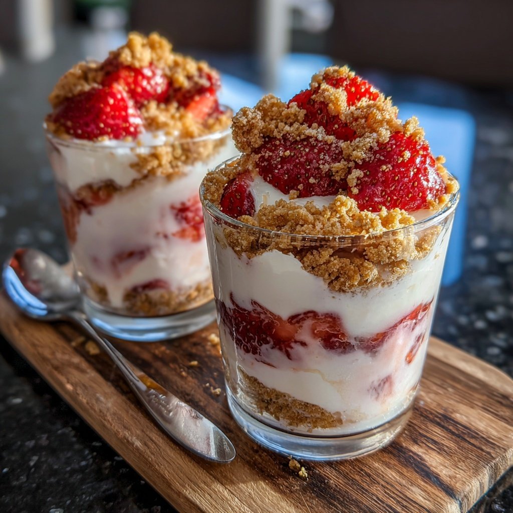 Strawberry Cheesecake Yogurt Parfaits