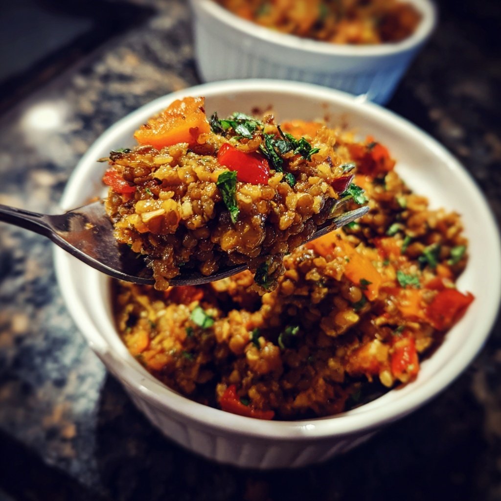 Jamaican Spiced Lentil Rice Bowl
